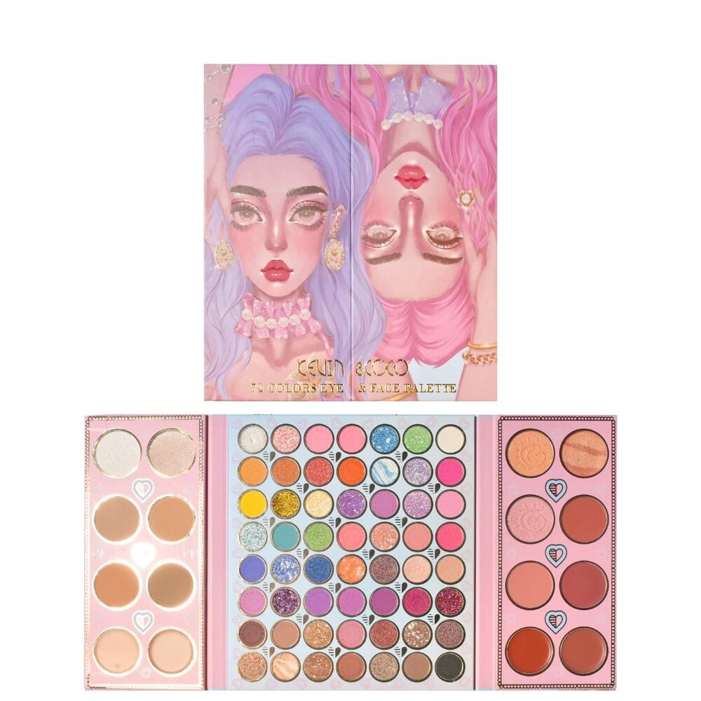 Kevin & Coco 72 Color Sparkle Twins Palette